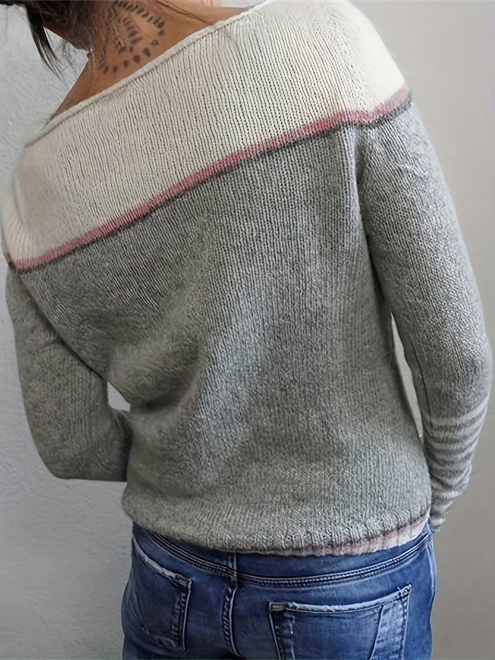 Katharina - Long Sleeve Striped Sweater