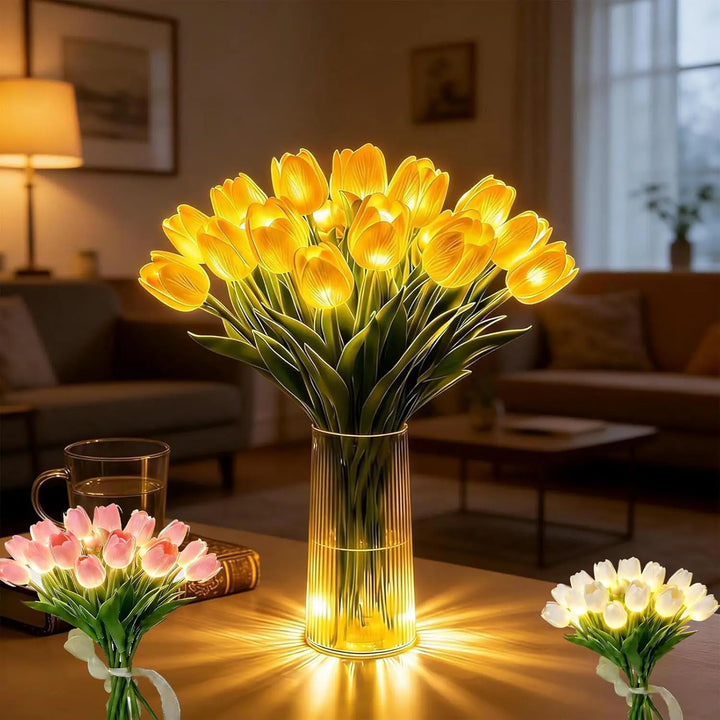 Petaluxe - Elegant LED Flower Vase Light For Cozy Home Decor
