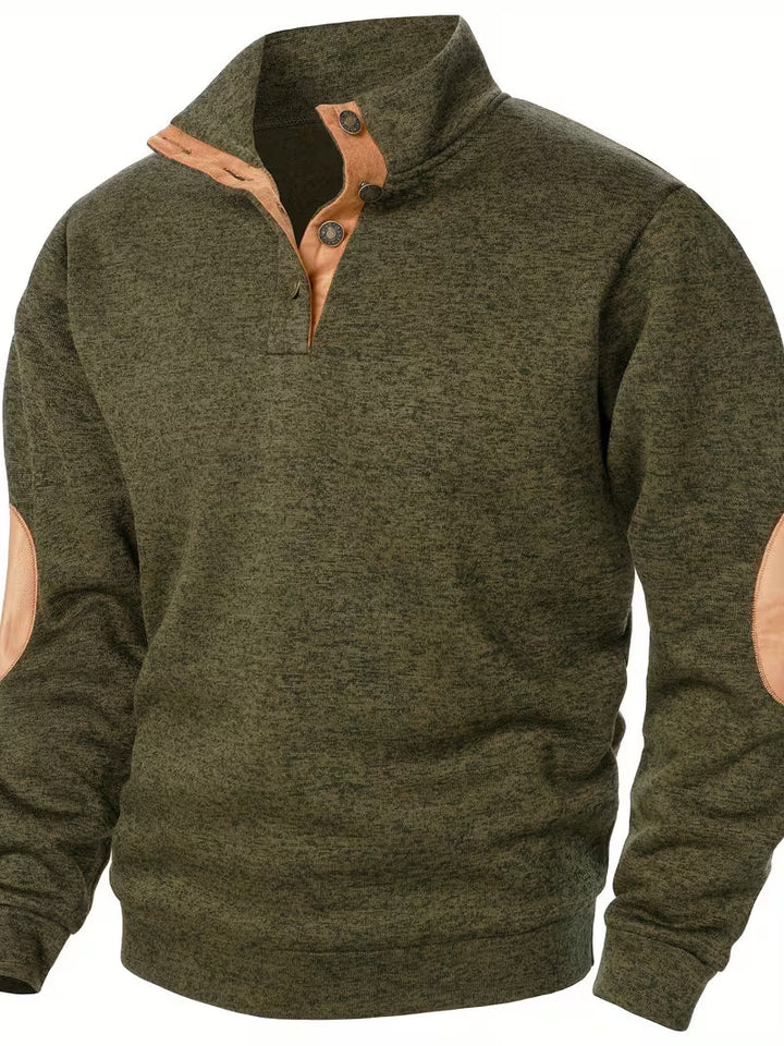 Quilener - Stand Collar Long Sleeve Sweatshirt