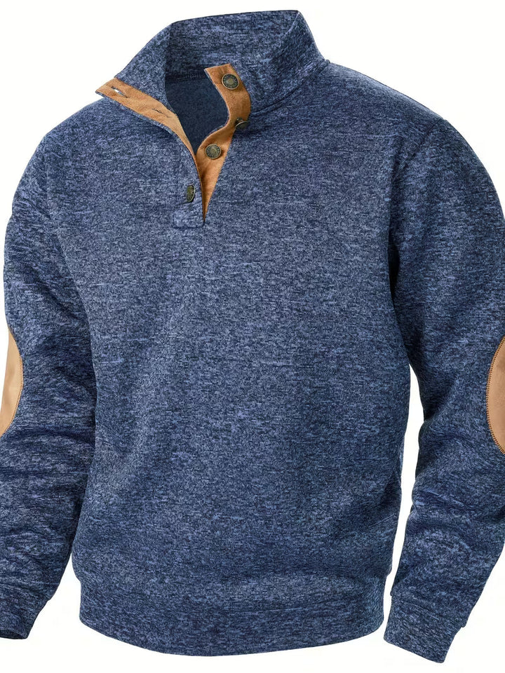 Quilener - Stand Collar Long Sleeve Sweatshirt