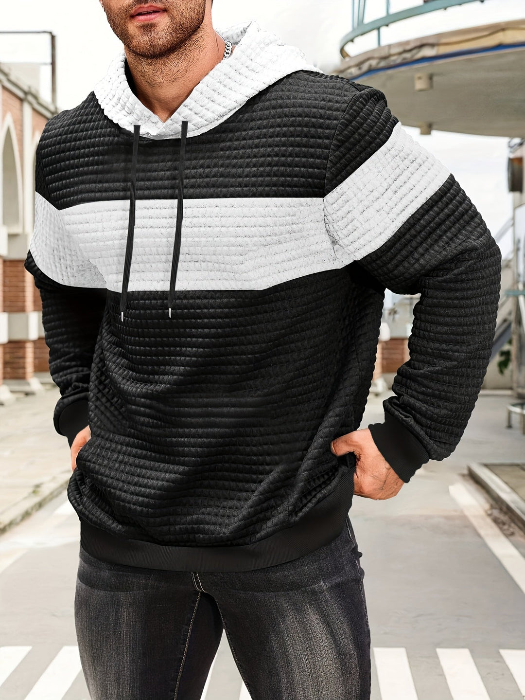 Fredric - Blocking Stylish Hoodie Sweatshirt