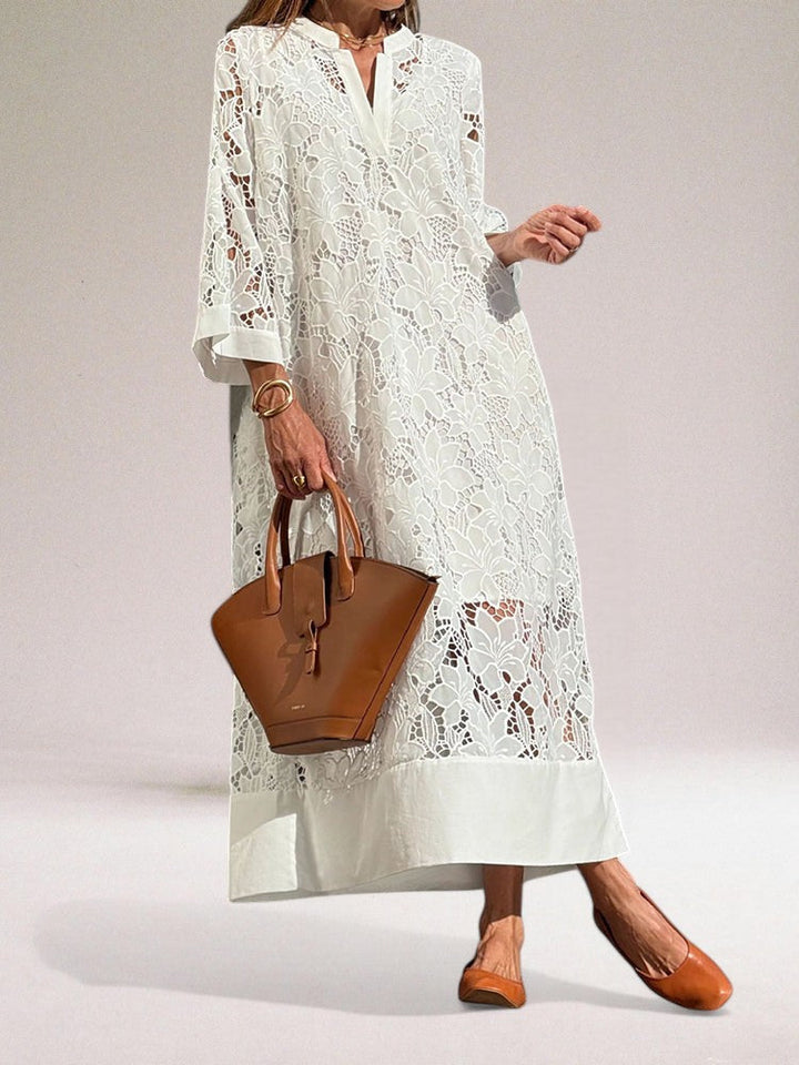Hafenaa - Luxurious Lace Maxi Dress