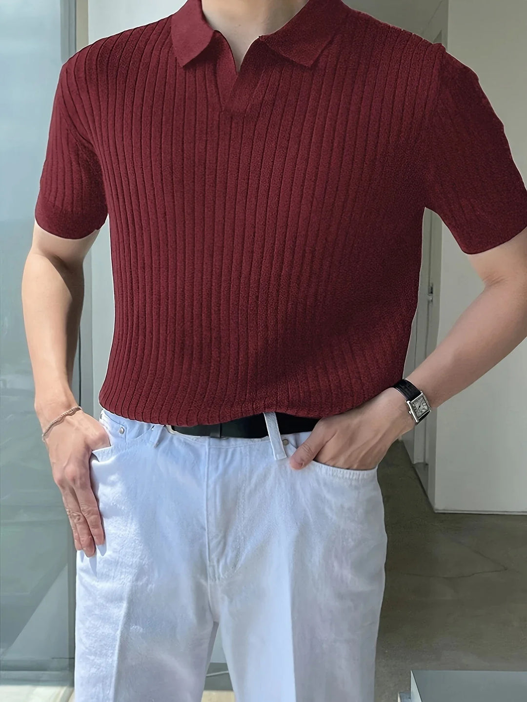 Avgustin - Casual Short Sleeve Polo Shirt