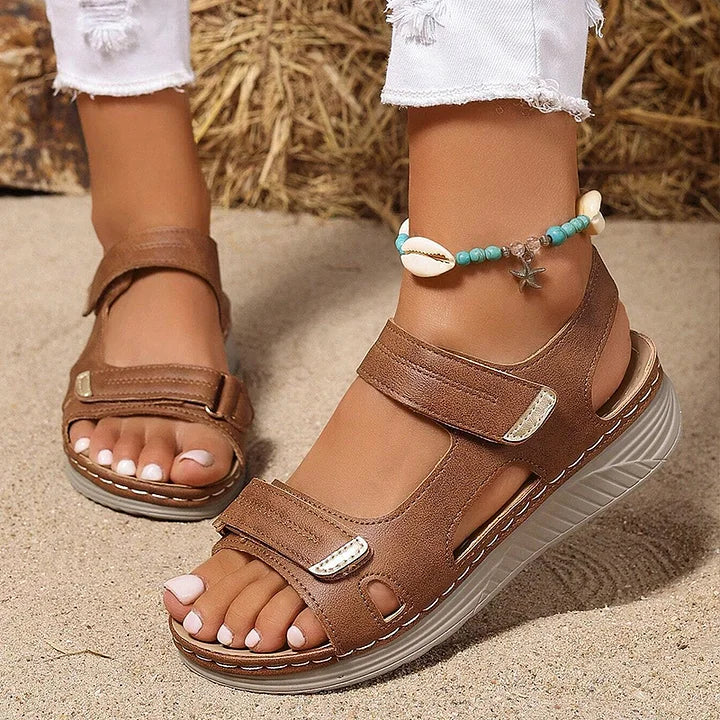 Astride - Orthopedic Leather Sandals With Soft Soles