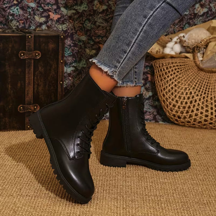 Samelle - Comfortable Lace Up Ankle Boots