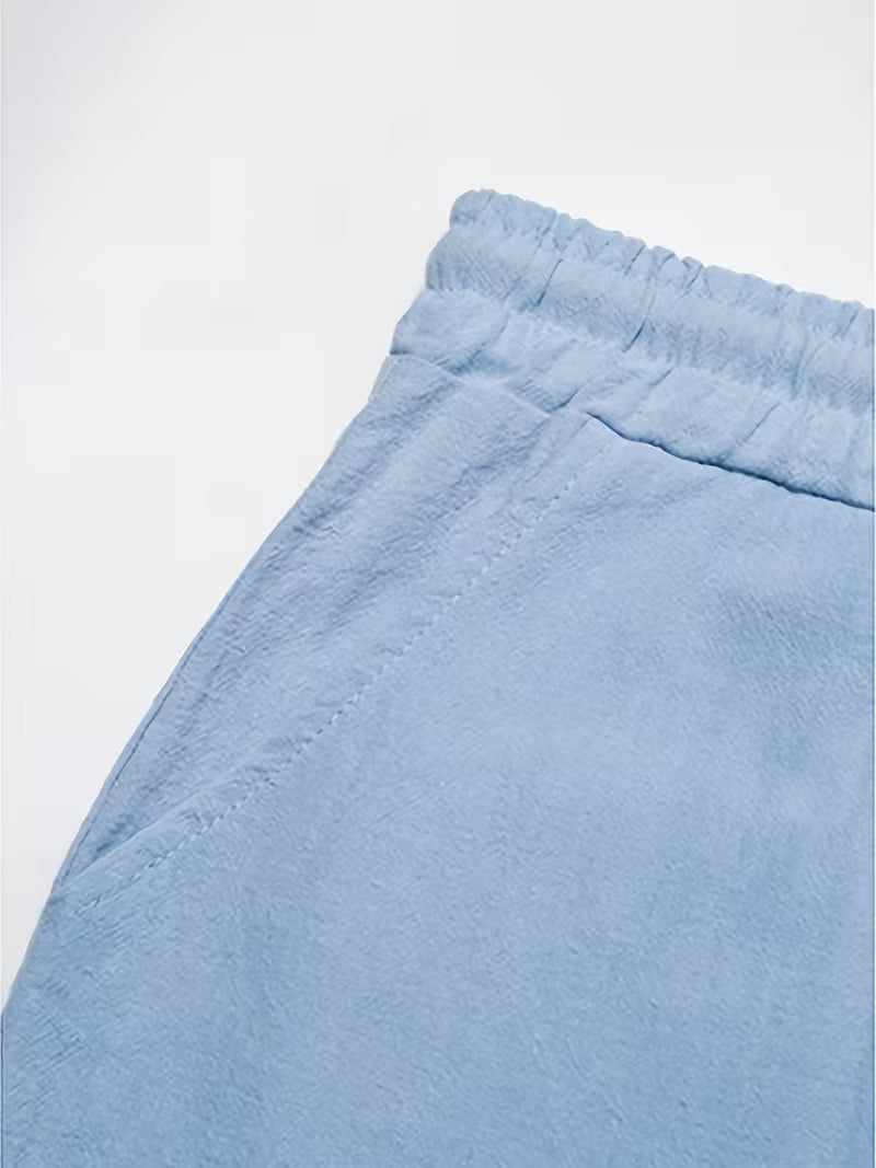 Raekwon - Linen Shorts With Drawstring Elastic Waist