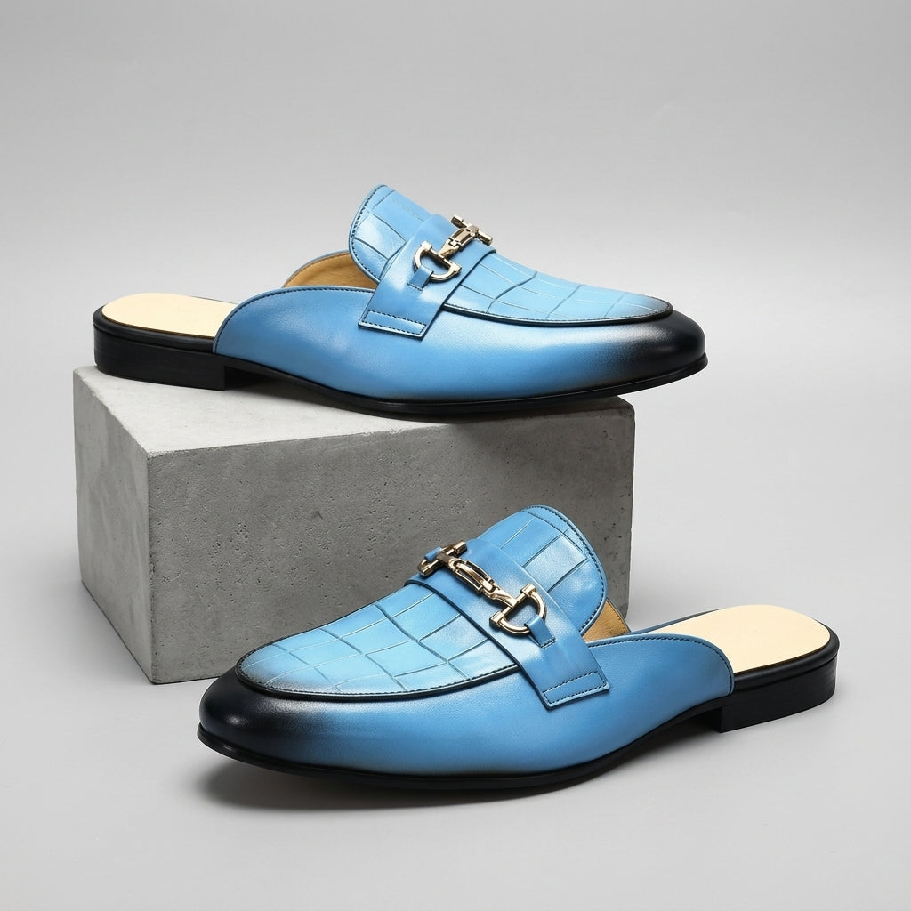Idris - Backless Leather Shoes