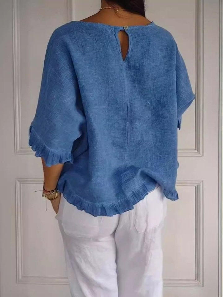 Pierrette - Elegant Cotton Blouse