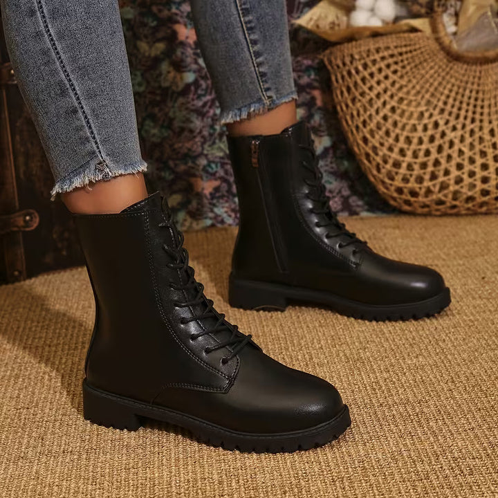 Samelle - Comfortable Lace Up Ankle Boots