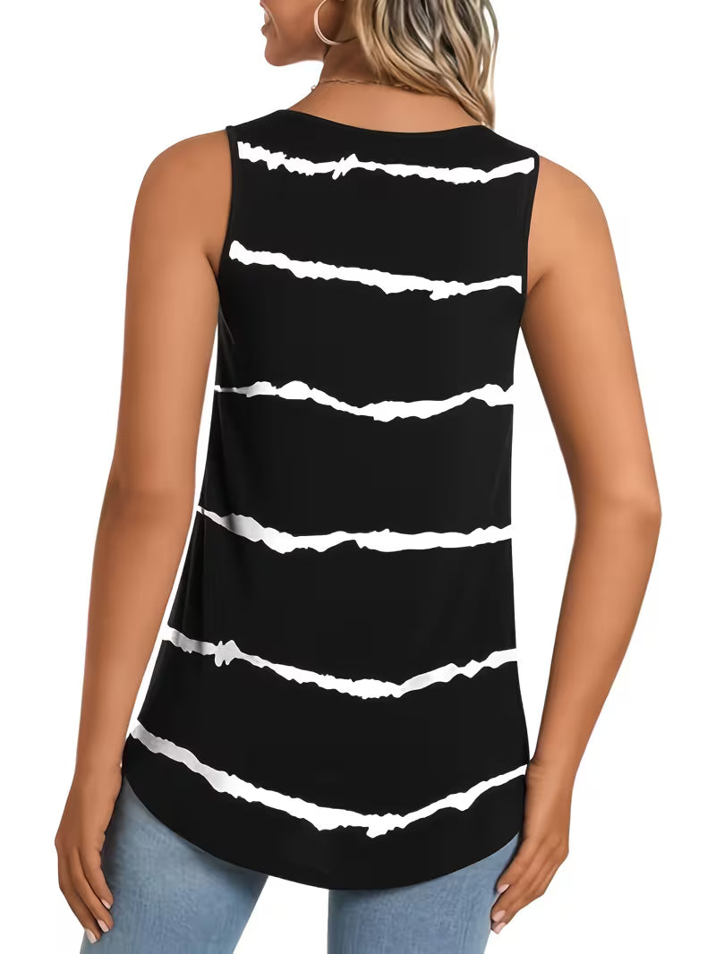 Reneza - Pleated Sleeveless Tank Top