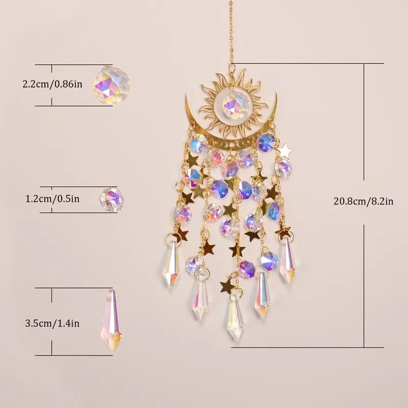 Glowcraft - Sun And Moon Pendant Crystal Light Ornaments