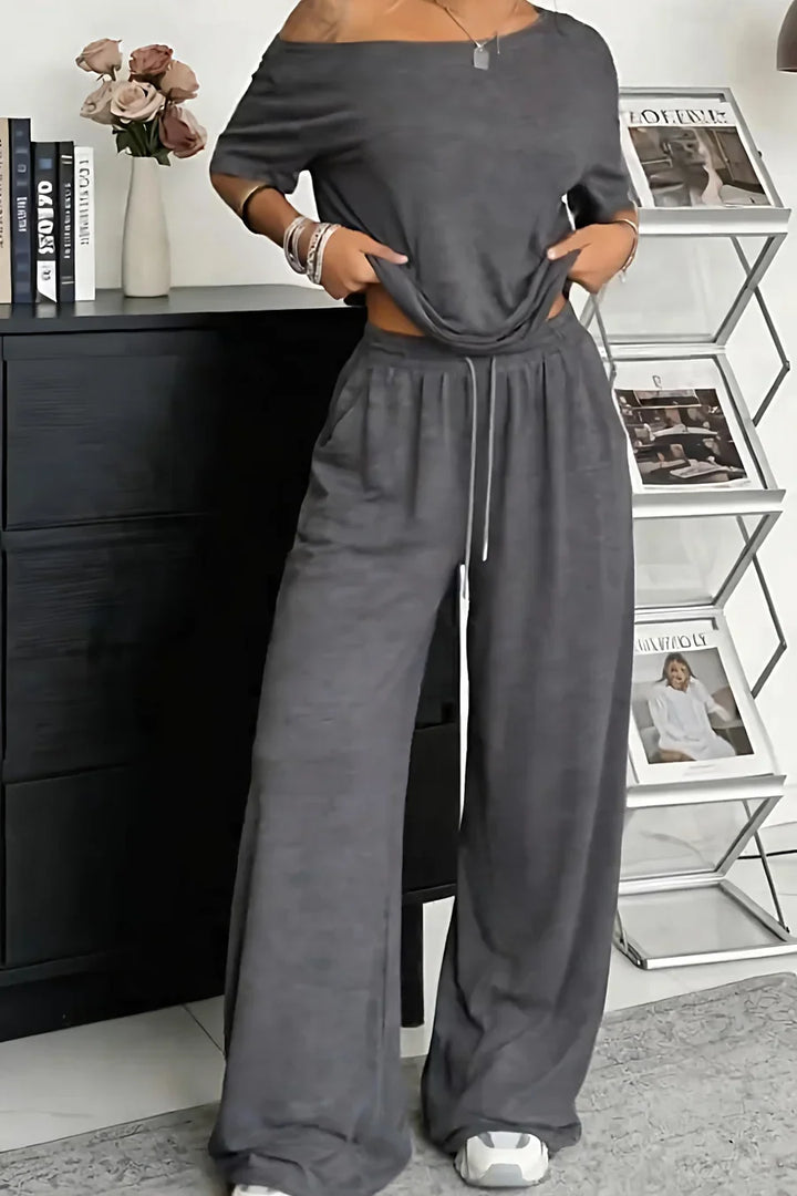 Khairina - Off Shoulder Two Piece Set