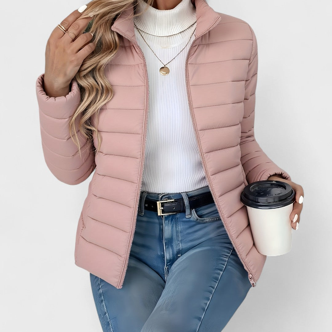 Simone - Elegant Long Jacket With Collar