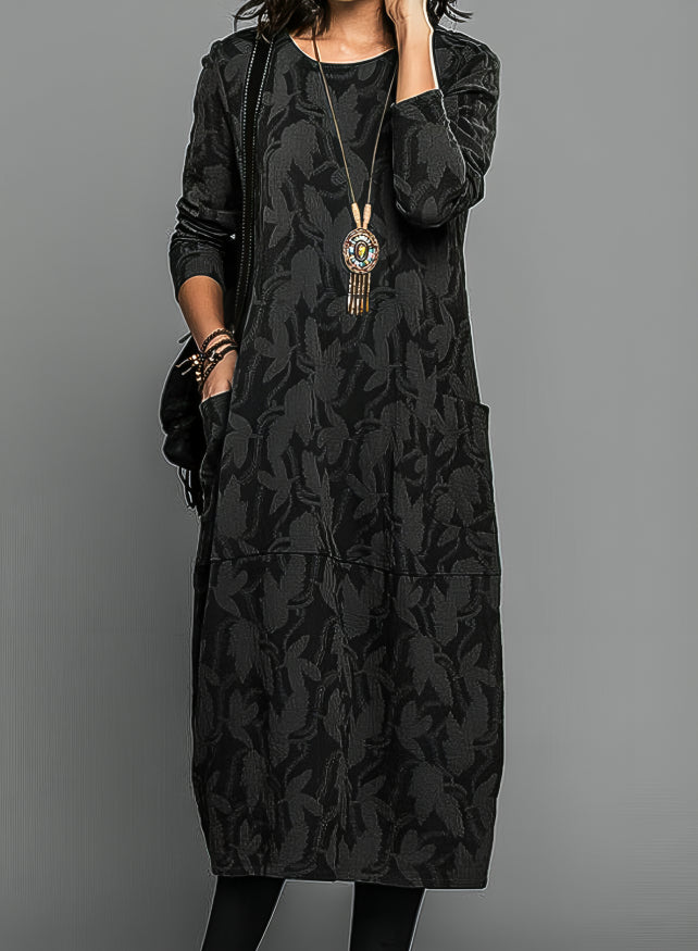 Corina – Round Neck Casual Winter Dress