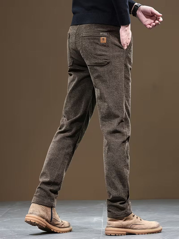 Corvbertox - Slim Fit Textured Casual Trousers