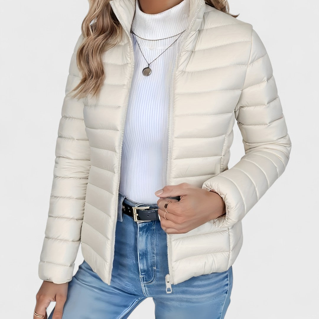 Simone - Elegant Long Jacket With Collar