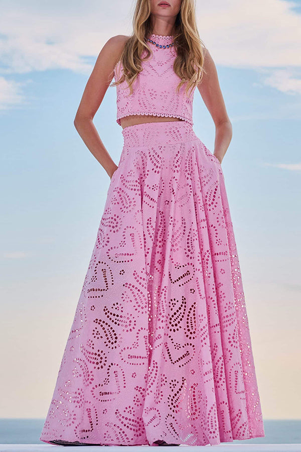 Rosanna - Sleeveless Two-Piece Lace Set