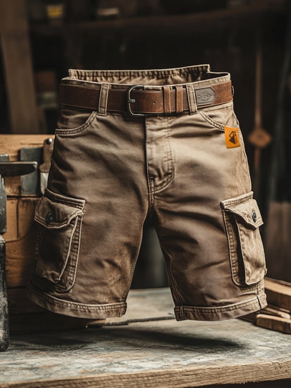 Novak - Retro Multi-Pocket Cargo Shorts