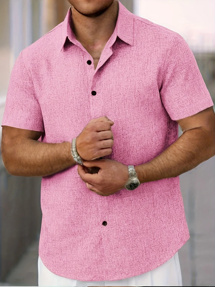 Dwight - Lightweight Linen Blend Short Sleeve Shirt