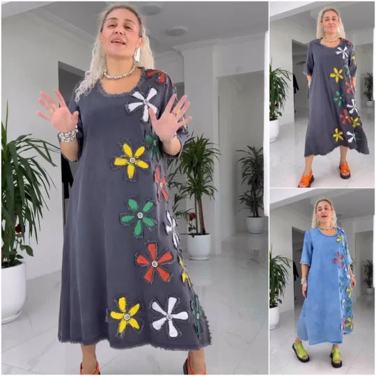 Jiella - Casual Floral Pattern Dress