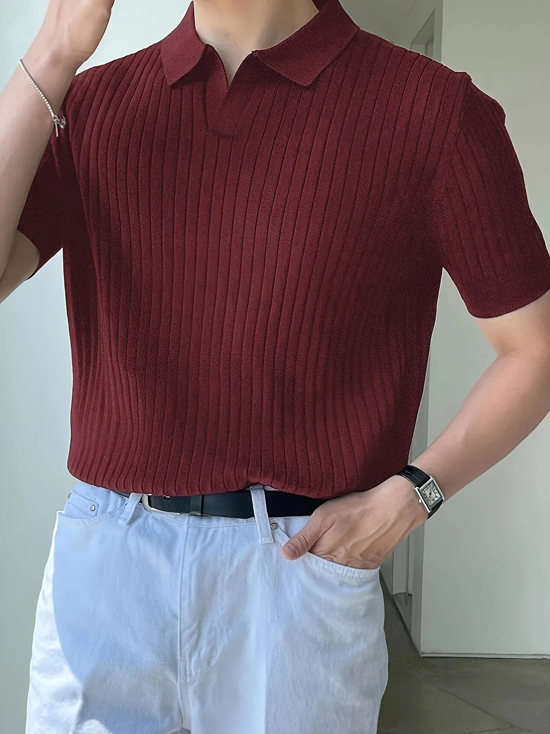 Avgustin - Casual Short Sleeve Polo Shirt