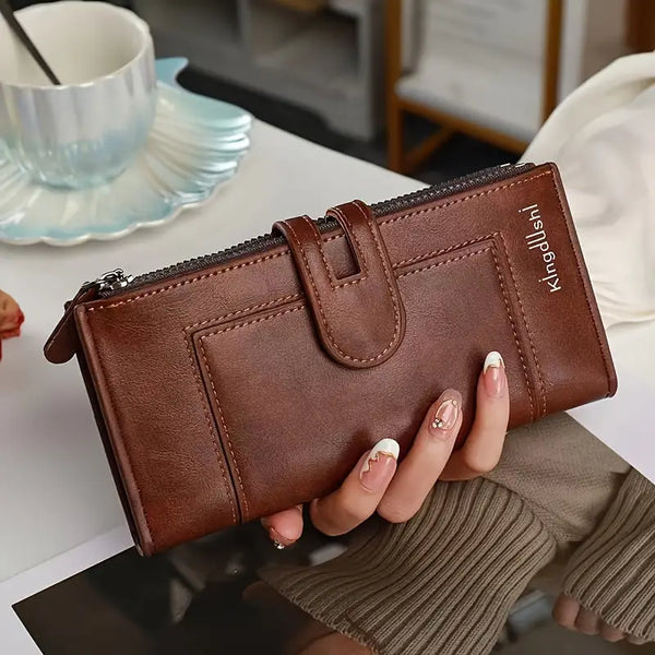 Voltwave - Leather Wallet With Double Zipper