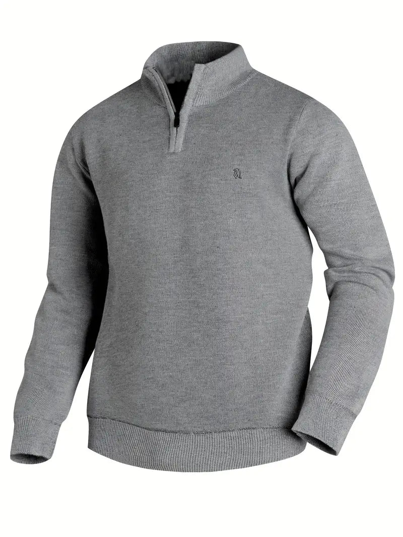 Aryan - Casual Knitted Zip Up Sweater