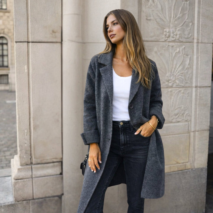 Annita - Elegant Button-Up Coat
