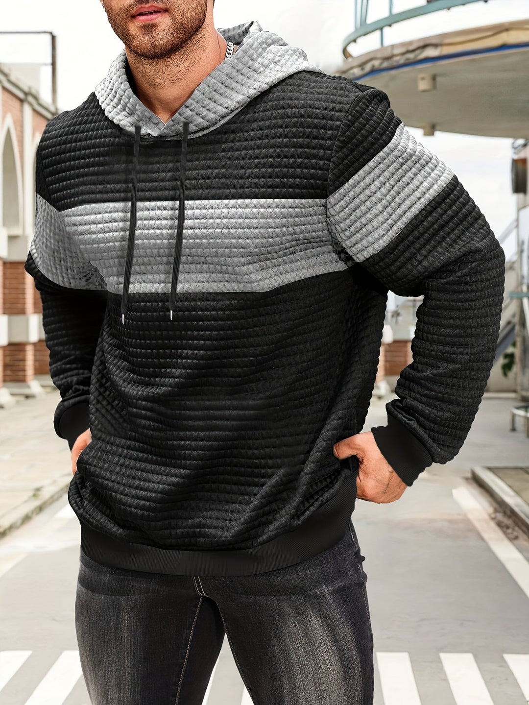 Fredric - Blocking Stylish Hoodie Sweatshirt