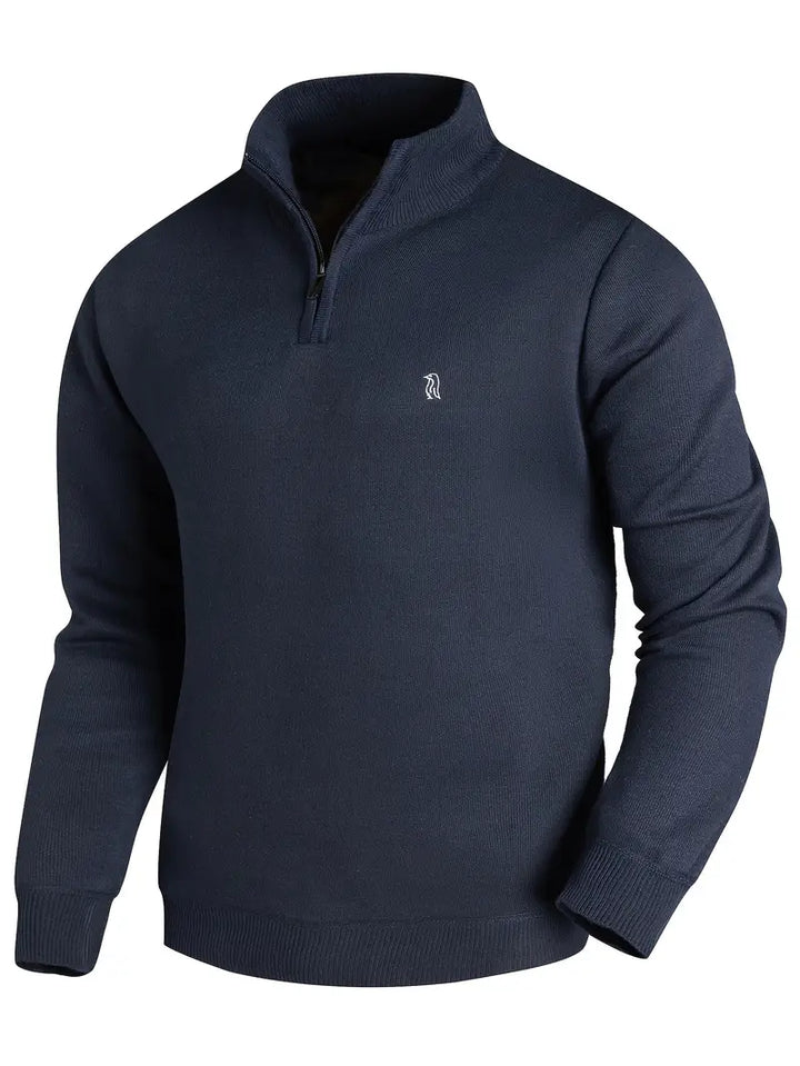 Aryan - Casual Knitted Zip Up Sweater