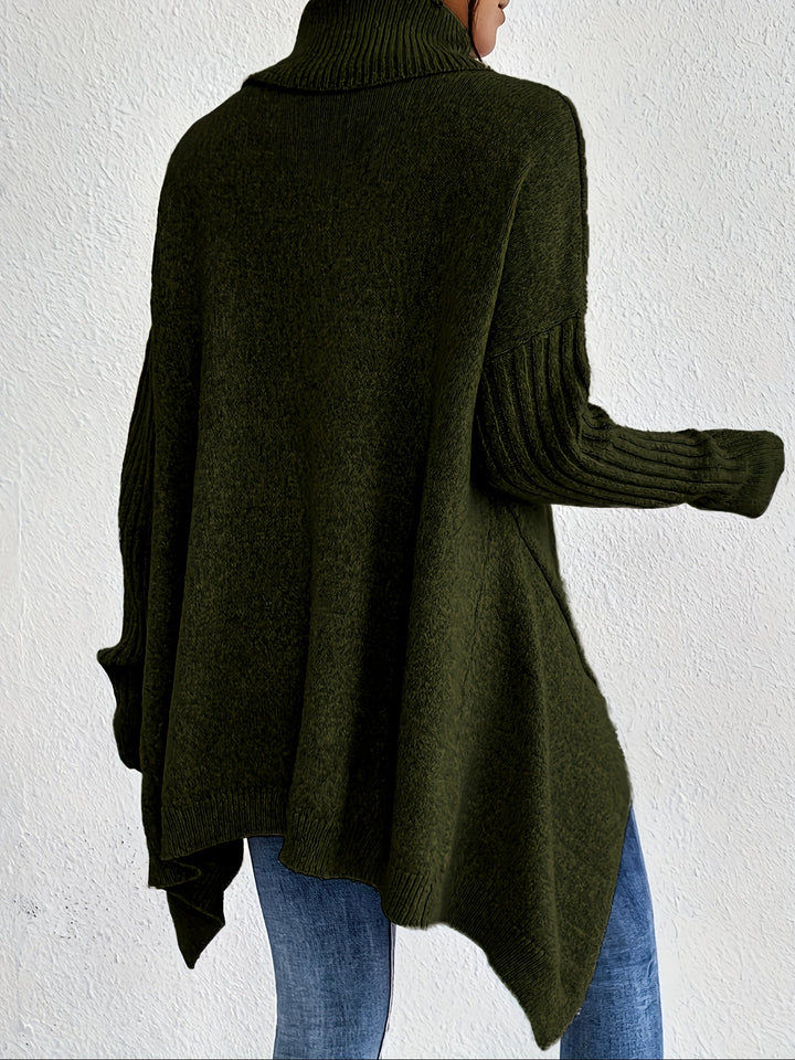 Tahlia - Matthias - Casual Asymmetrical Hem Hooded T-Shirt