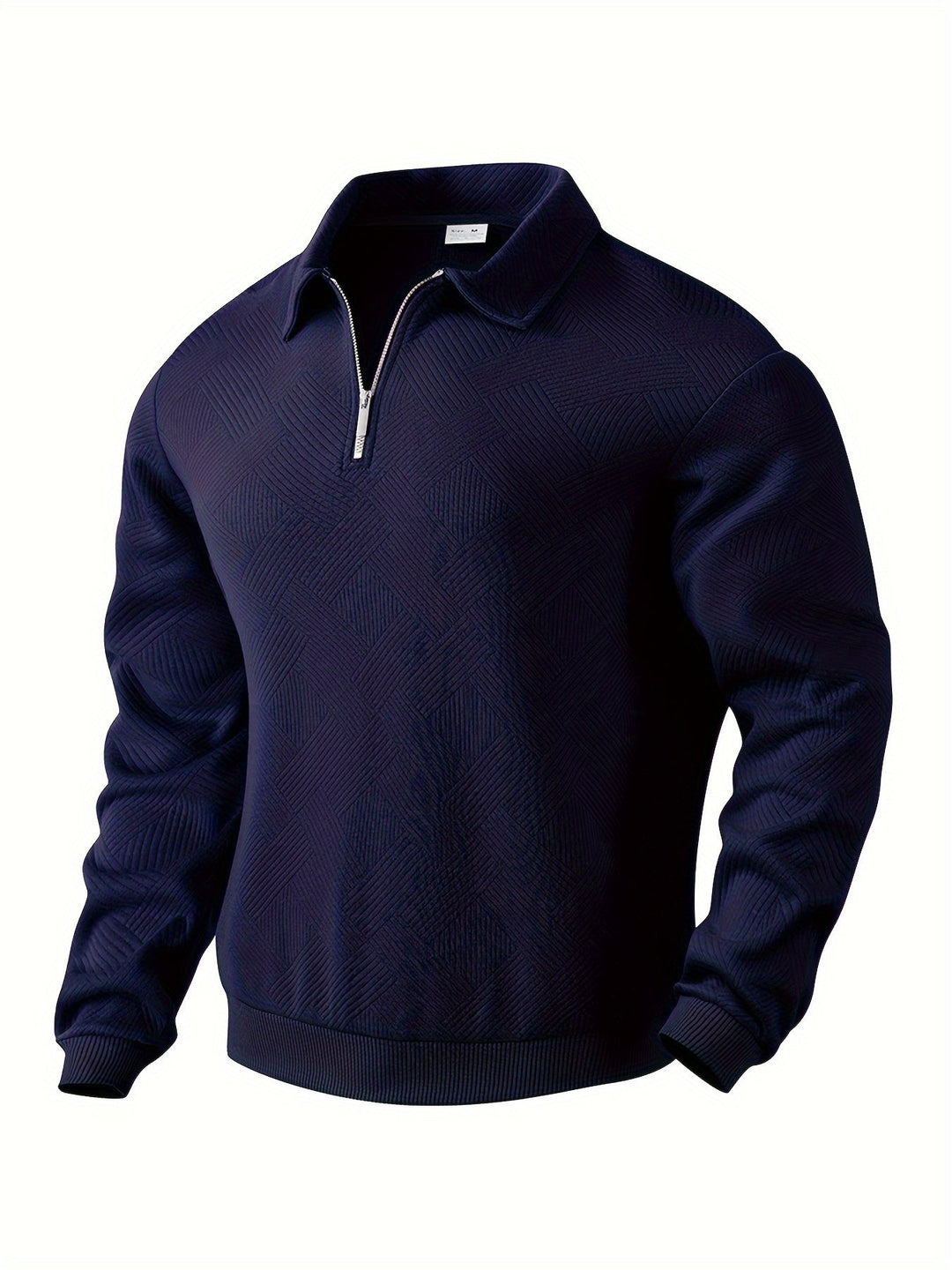 Baldrick - Vintage Sweatshirt with Zipper and Geometric Design