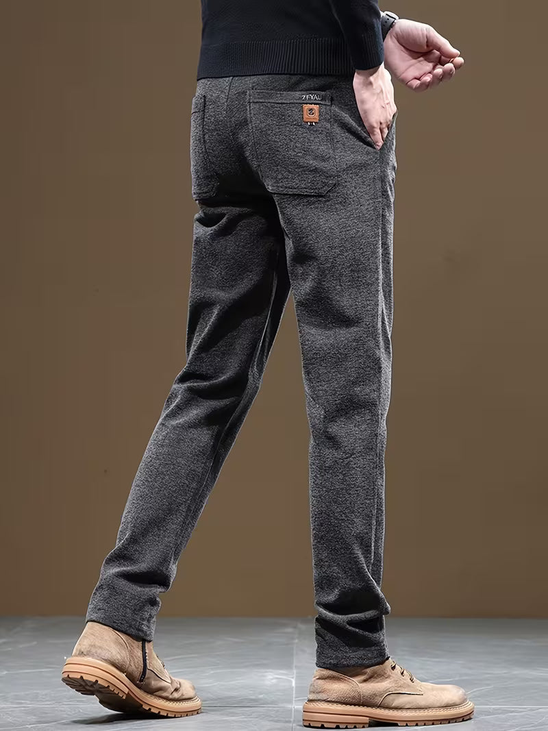 Corvbertox - Slim Fit Textured Casual Trousers