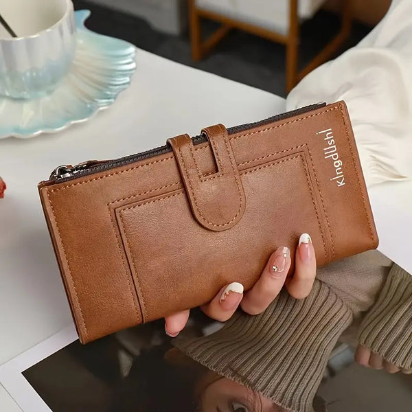 Voltwave - Leather Wallet With Double Zipper