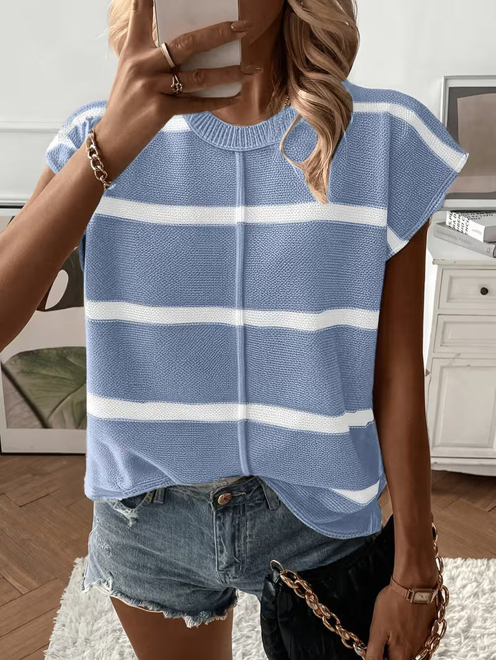 Agatha - Summer Casual Loose Shoulder Sleeveless Sweater