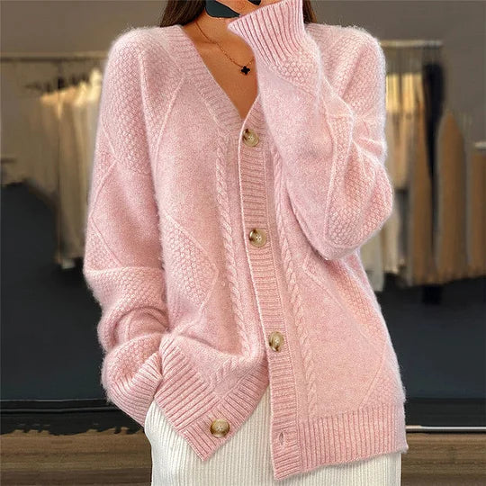 Tanner - Comfortable V-Neck Cashmere Cardigan