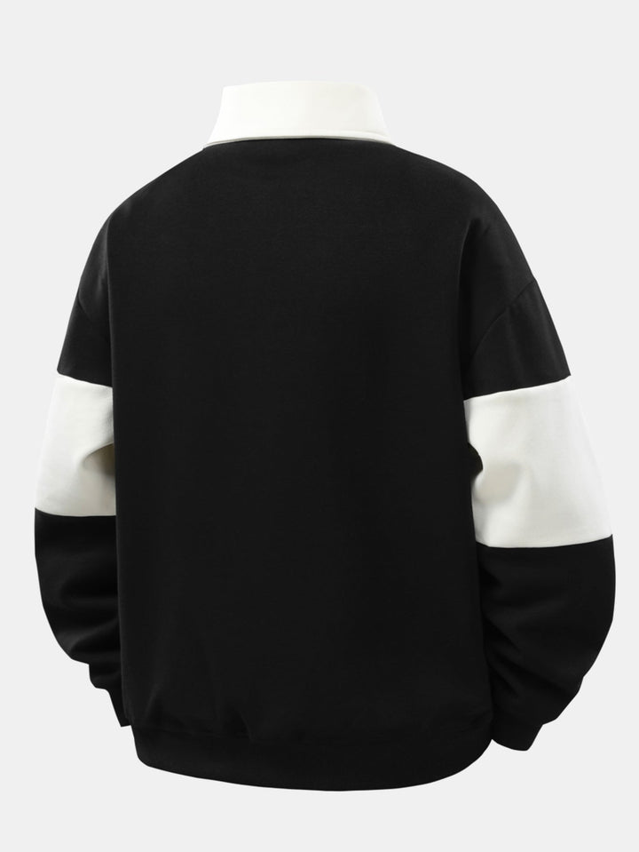 Jefro - Colorblock Sweatshirt And Corduroy Pants