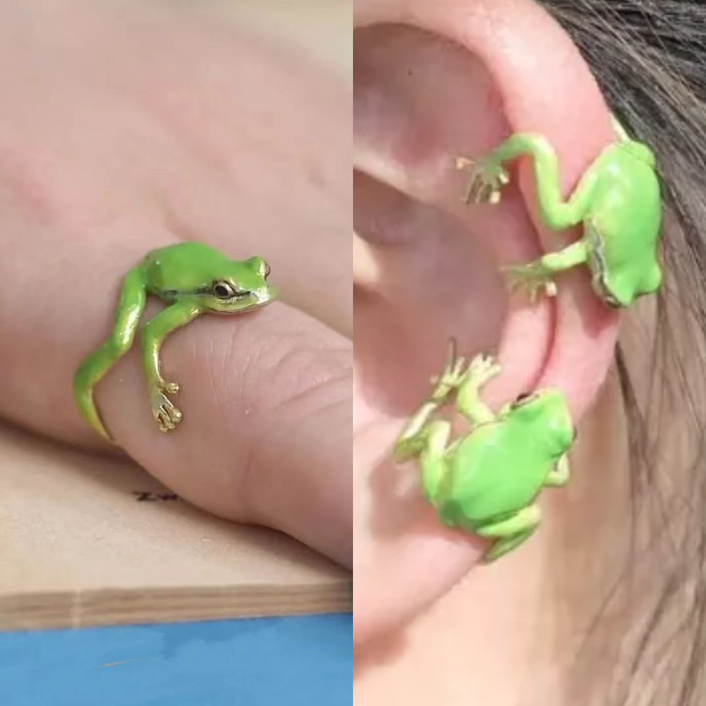 Ethel - Tree Frog Jewelry Set