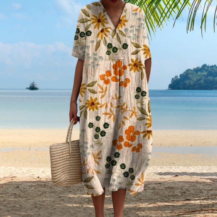 Lora - Colorful Floral Summer Dress