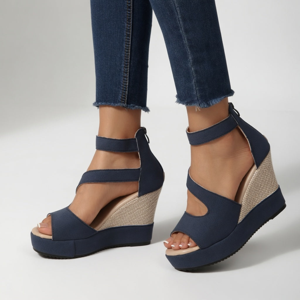 Madoka - Wedge Sandal With Elastic Strap