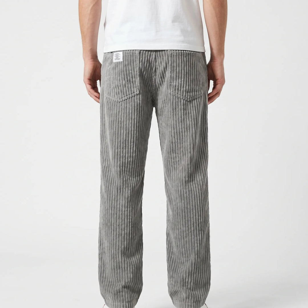 Paloinira - Pants with Wide-Leg Fit and Corduroy Texture