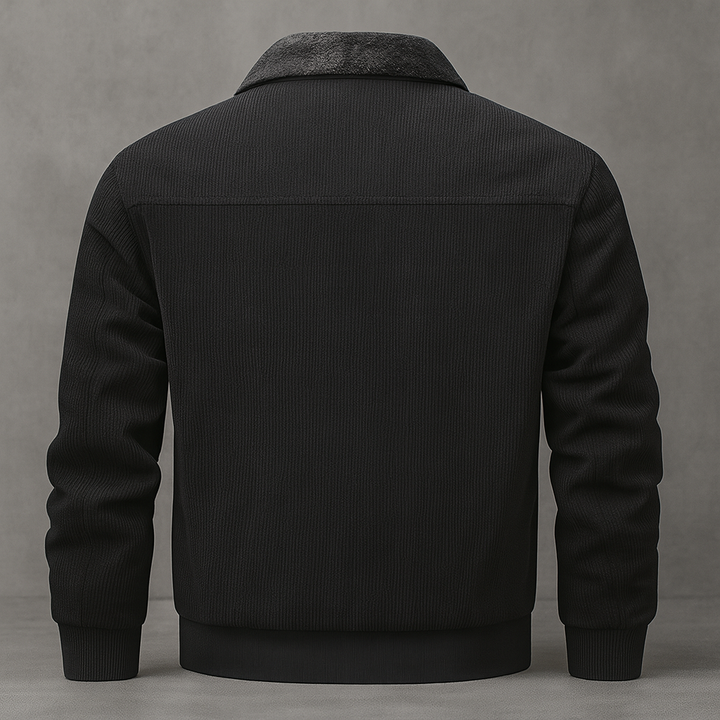 Nordine - Bomber Jacket With Faux Shearling Collar