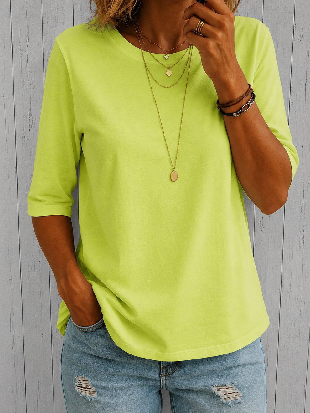 Beela - Comfortable T-shirt With O-Neck