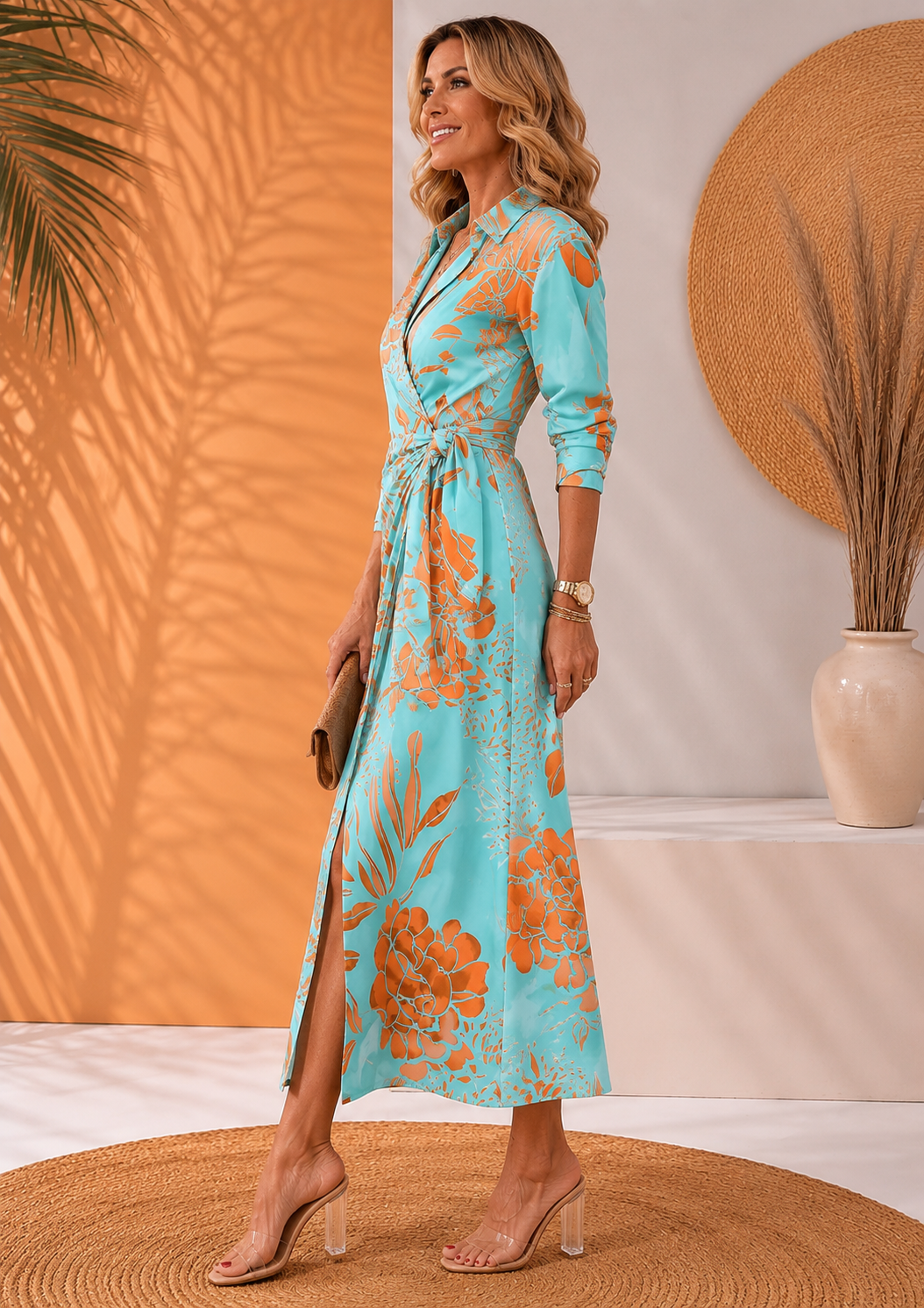 Olivera - Elegant Maxi Dress With Tie