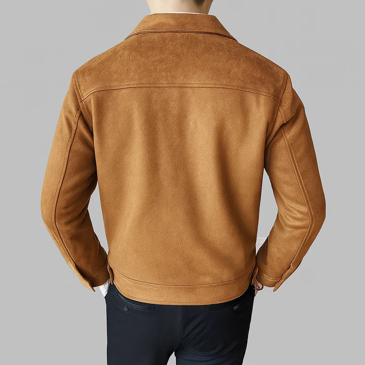 Davila - Elegant Long Sleeve Suede Jacket
