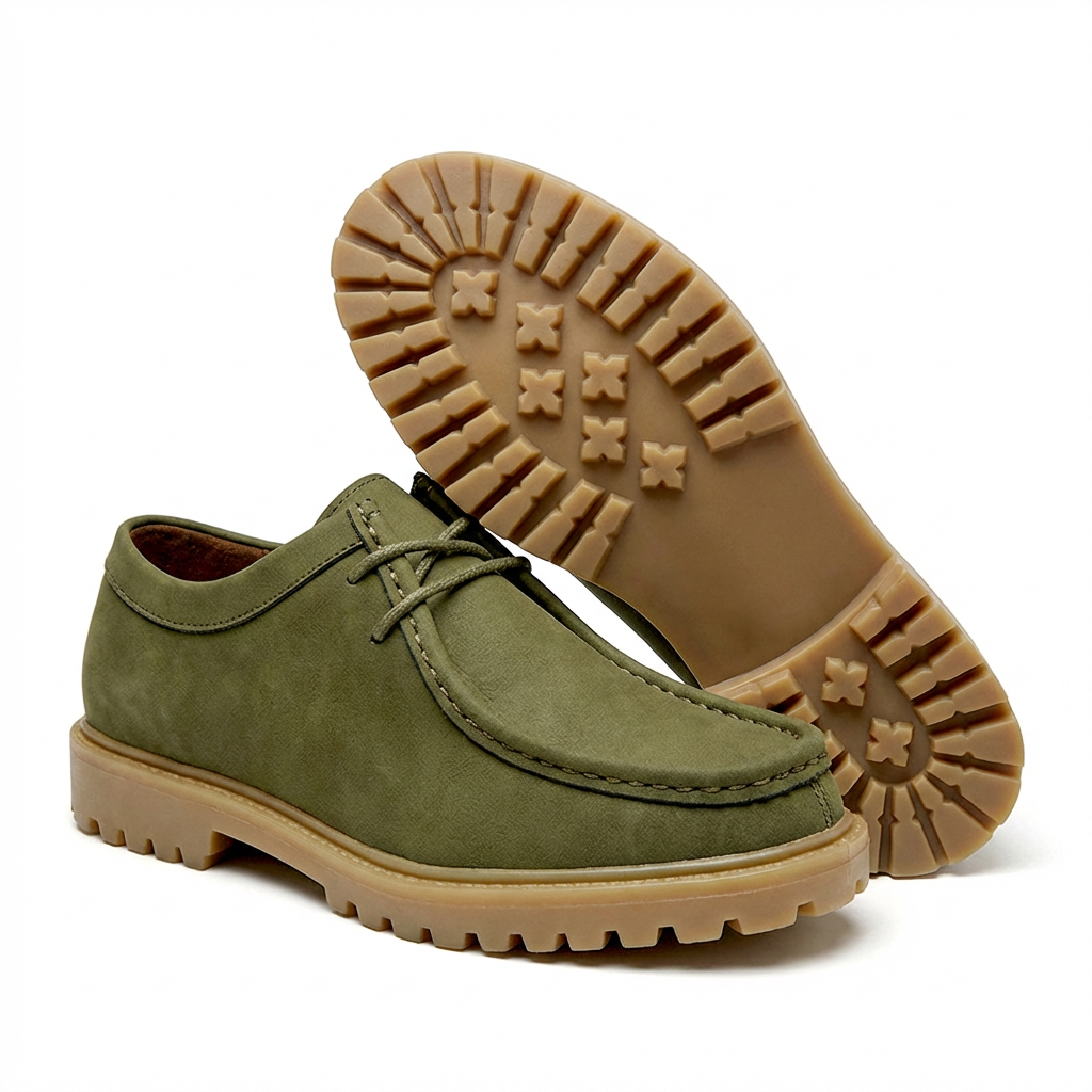 Jasson - Suede Moc-Toe Lace-Up Shoes