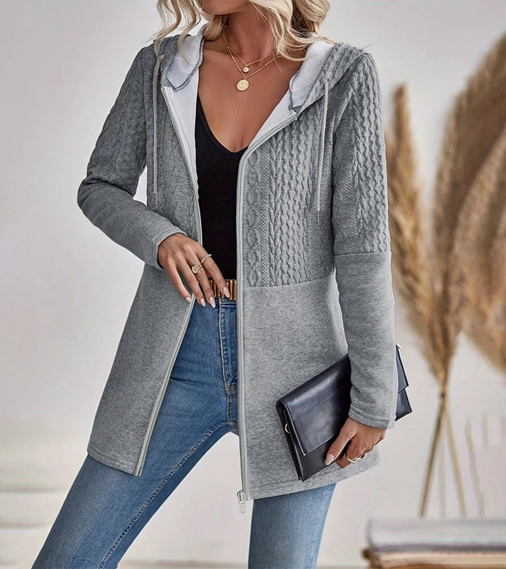 Jylda - Zip-Up Hooded Cardigan