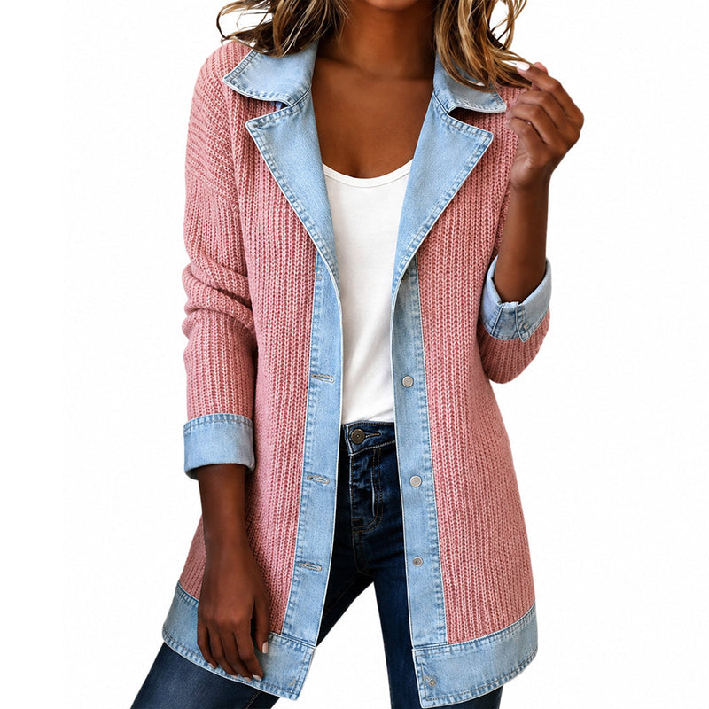 Serana - Styish Cardigan With Denim