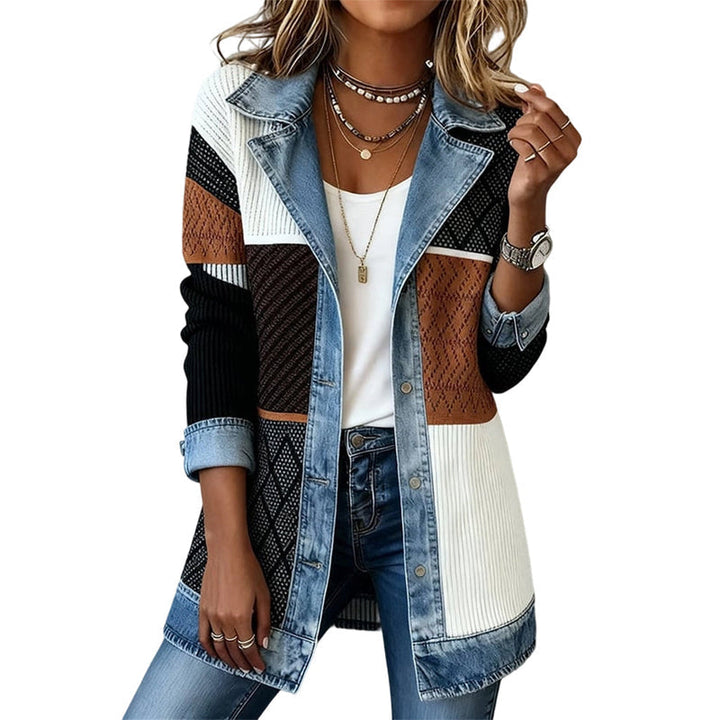 Serana - Styish Cardigan With Denim