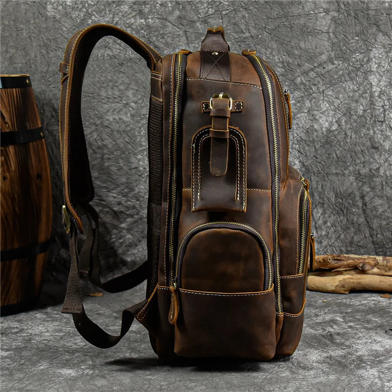 SummitCarry - Vintage Cowhide Leather Travel Backpack